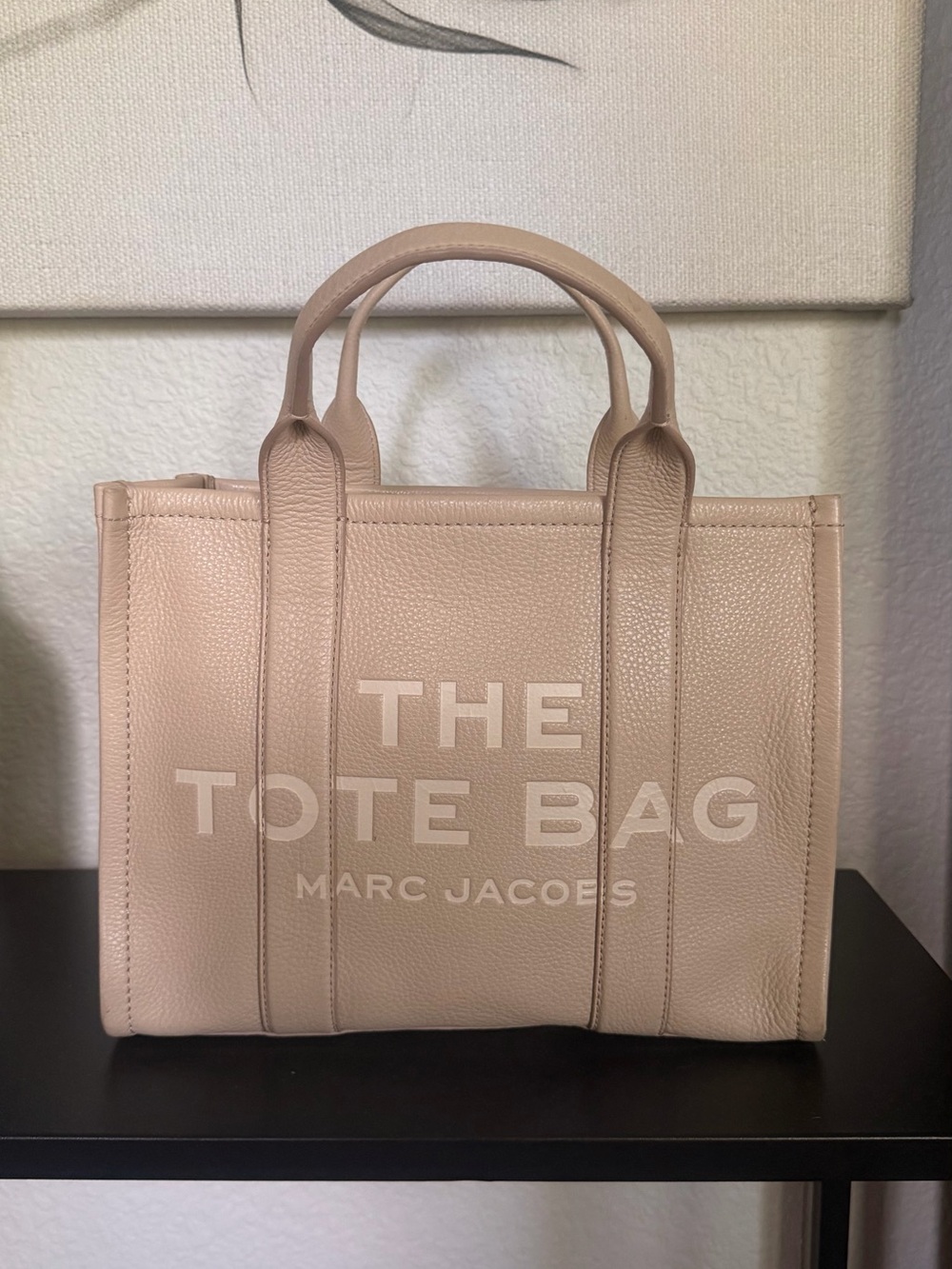 Marc Jacobs The Tote Bag in beige medium leather - Picture 1 of 8